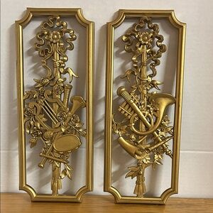 Ornate Gold Musical Wall Art Set